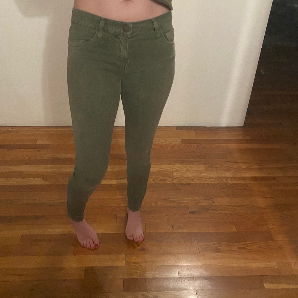 Sage green Current/Elliott Skinny leg jeans size 25